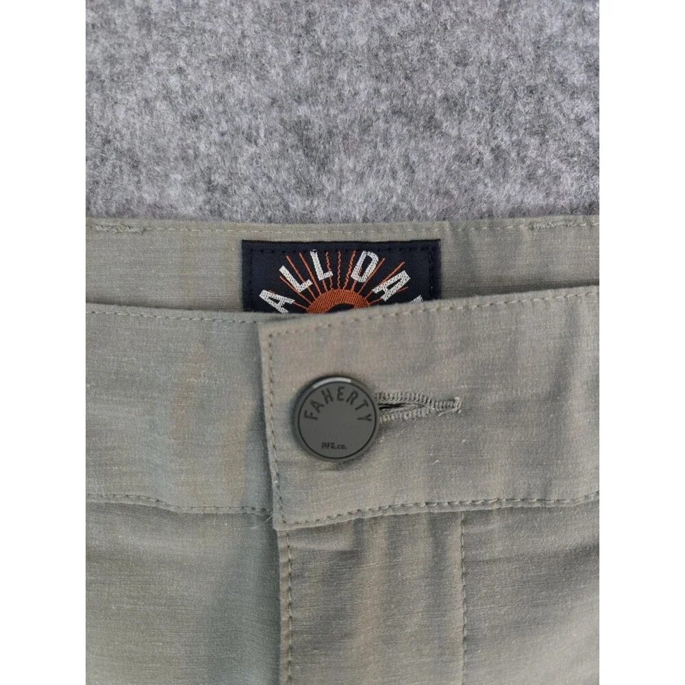Faherty All Day Shorts Drawstring Men’s 38 Green Stretch 6